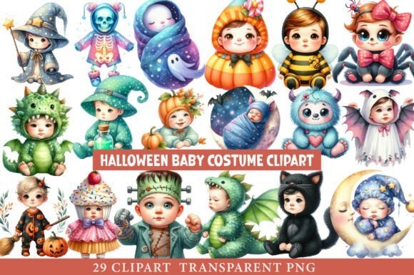 Kit Digital Halloween Baby Fantasias 7