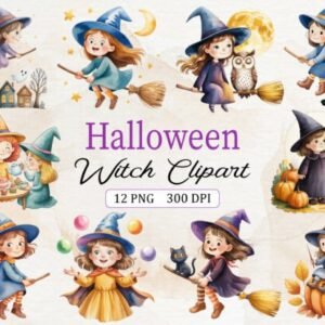 Kit Digital Halloween Bruxas 5