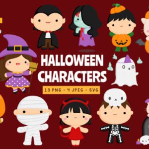 Kit Digital Halloween Characters 6