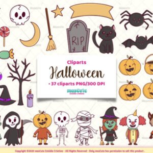 Kit Digital Halloween Cliparts Bundle 3