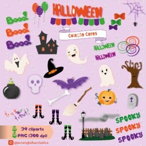 Kit Digital Halloween Cores 1