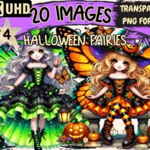 Kit Digital Halloween Fairies Clipart P4 15