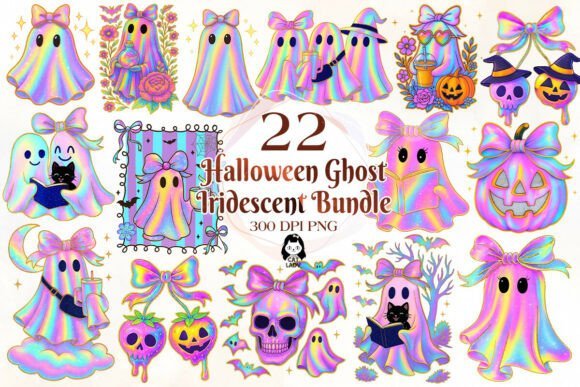 Kit Digital Halloween Fantasminhas 3