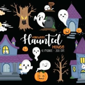Kit Digital Halloween Hounted House 7