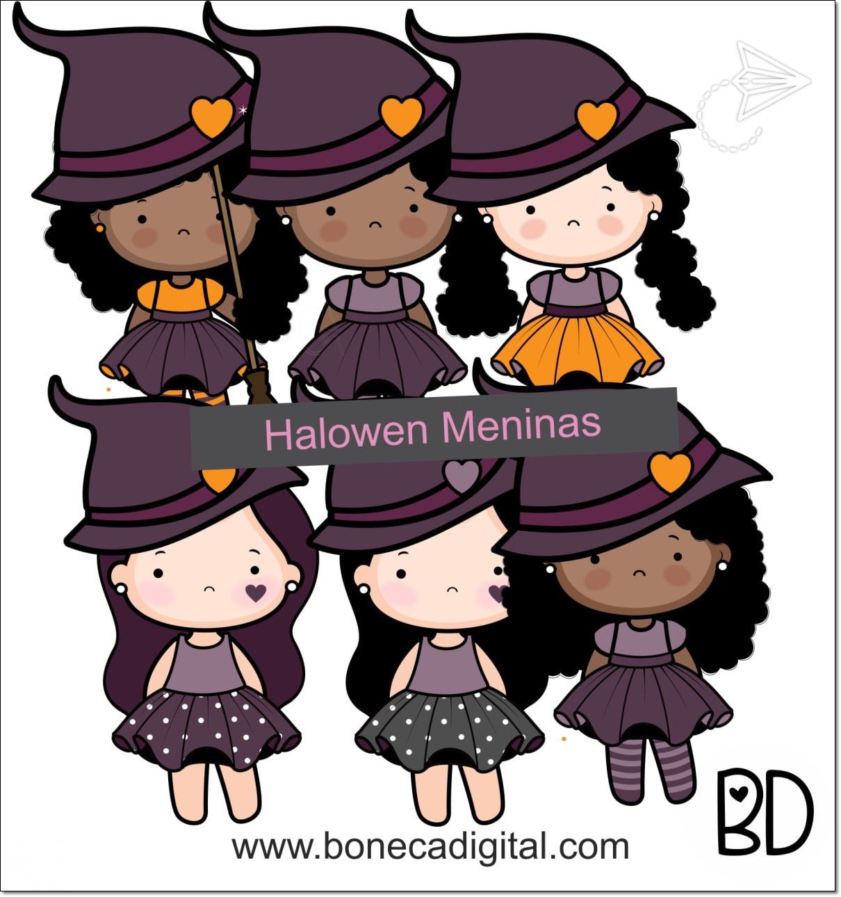Kit Digital Halloween Meninas 2