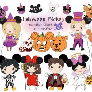 Kit Digital Halloween Mickey 16