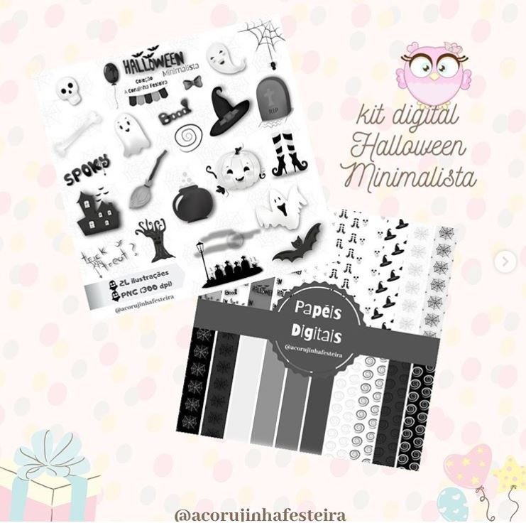 Kit Digital Halloween Minimalista 1