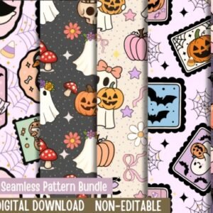 Kit Digital Halloween Seamless 27