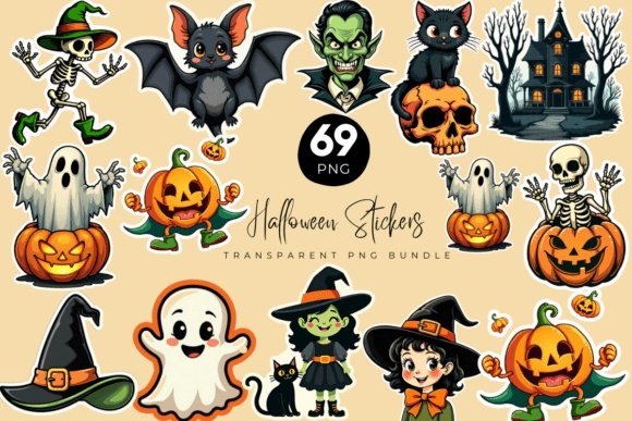 Kit Digital Halloween Stickers 3