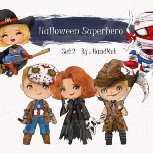 Kit Digital Halloween Superhero 17