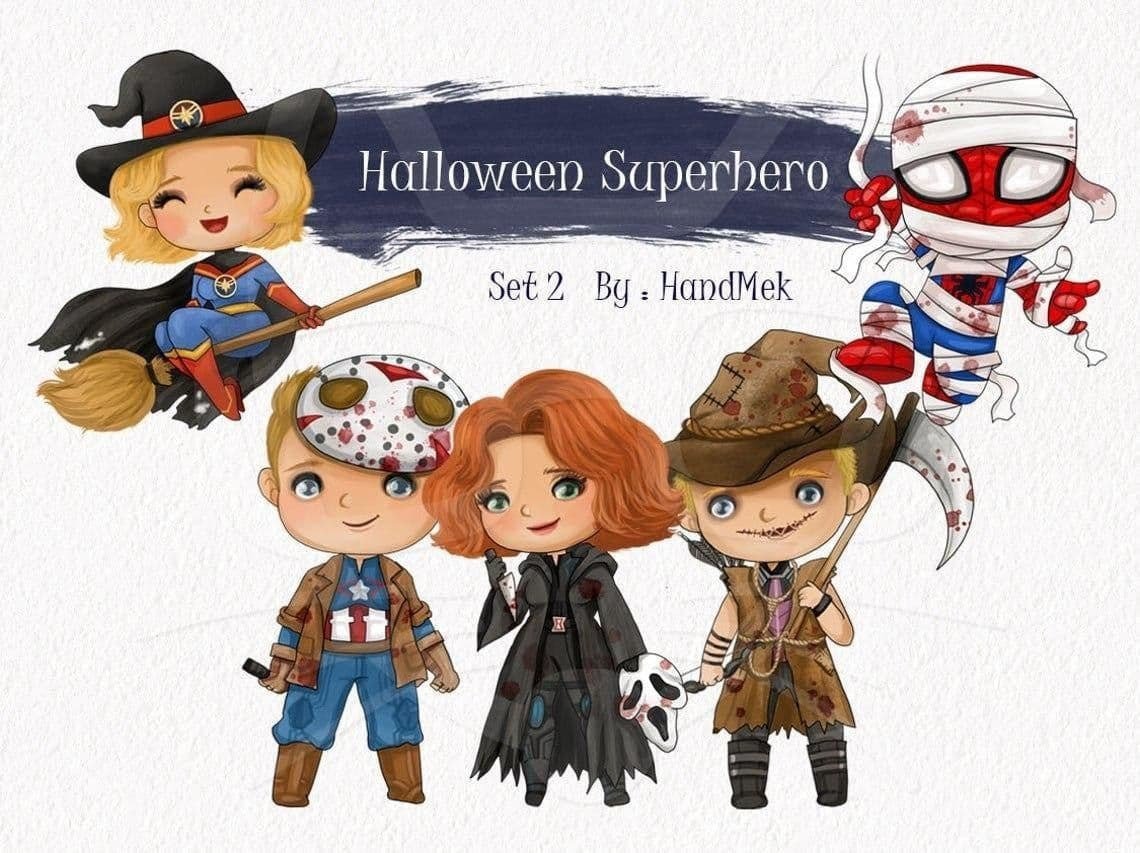 Kit Digital Halloween Superhero 17