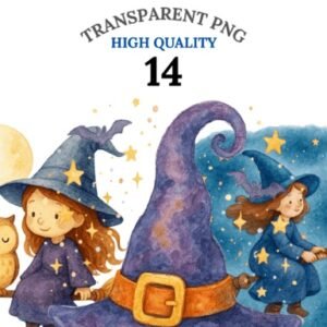 Kit Digital Halloween Witch 3