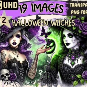 Kit Digital Halloween Witches Clipart P2 19