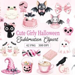Kit Digital Hlloween Feminino Cute 6