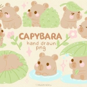 Kit Digital Kawaii Capivara 2