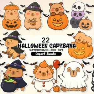 Kit Digital Kawaii Halloween Capybara 4