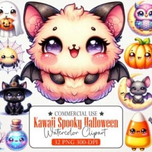 Kit Digital Kawaii Spooky Halloween 2