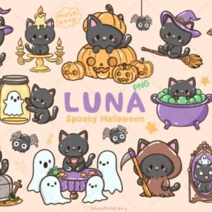 Kit Digital Luna Spooky Halloween 4