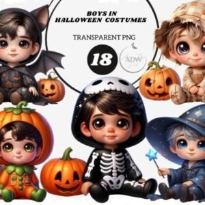Kit Digital Meninos Fantasias Halloween 3