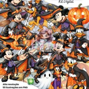 Kit Digital Mickey Halloween Cartoon 1