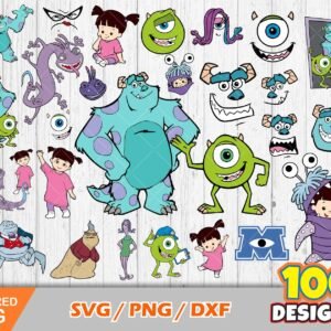 Kit Digital Monsters Inc, Arquivos De Corte De Monsters Inc Para Cricut Silhouette 12