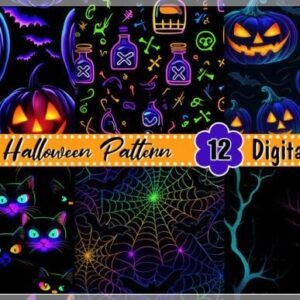 Kit Digital Neon Halloween 5