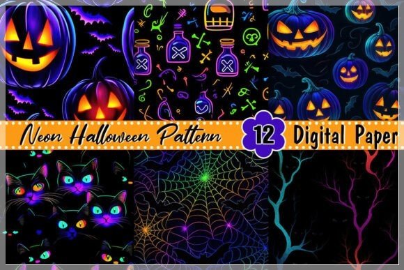 Kit Digital Neon Halloween 5
