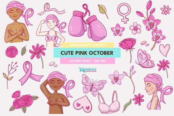 Kit Digital Outubro Rosa Cute 5
