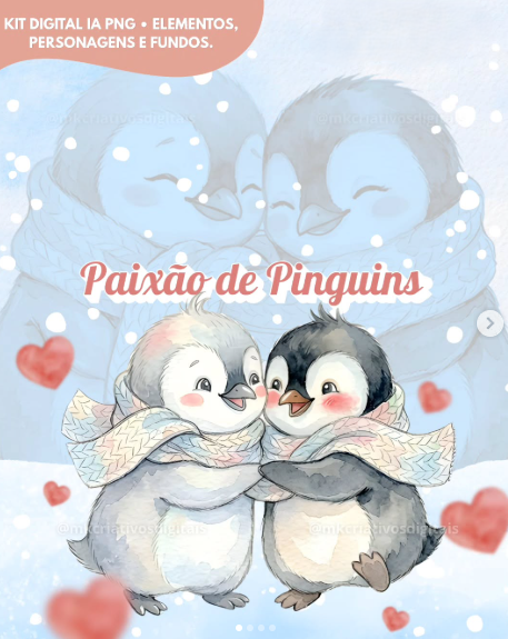 Kit Digital Paixão De Pinguins