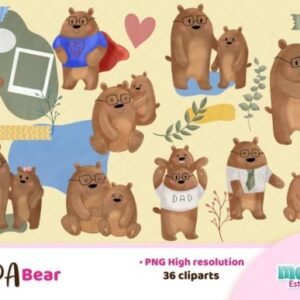 Kit Digital Papai Urso Dia Dos Pais 2