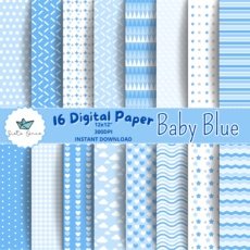 Kit Digital Papeis Azul 2