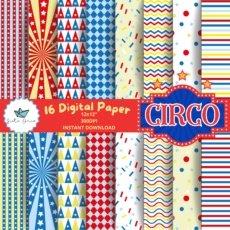 Kit Digital Papeis Circo 3