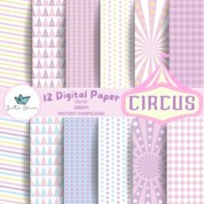 Kit Digital Papeis Circo Rosa 4
