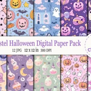 Kit Digital Papeis Pastel Halloween 8