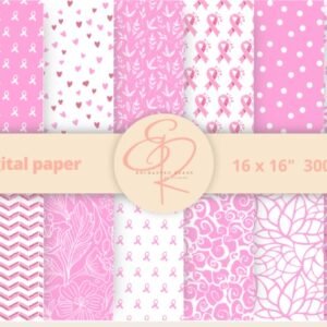 Kit Digital Papel Digital Outubro Rosa 4