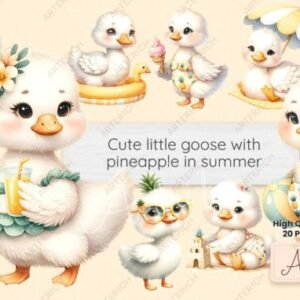 Kit Digital Patinha Cute Com Abacaxi 5