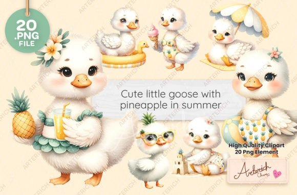 Kit Digital Patinha Cute Com Abacaxi 5