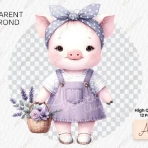 Kit Digital Pequena Porquinha Cute 6