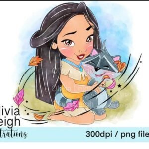 Kit Digital Princesa Pocahontas 8