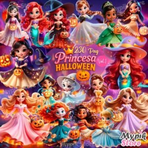 Kit Digital Princesas Disney Halloween Cute 1