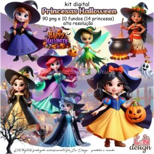 Kit Digital Princesas Halloween 6