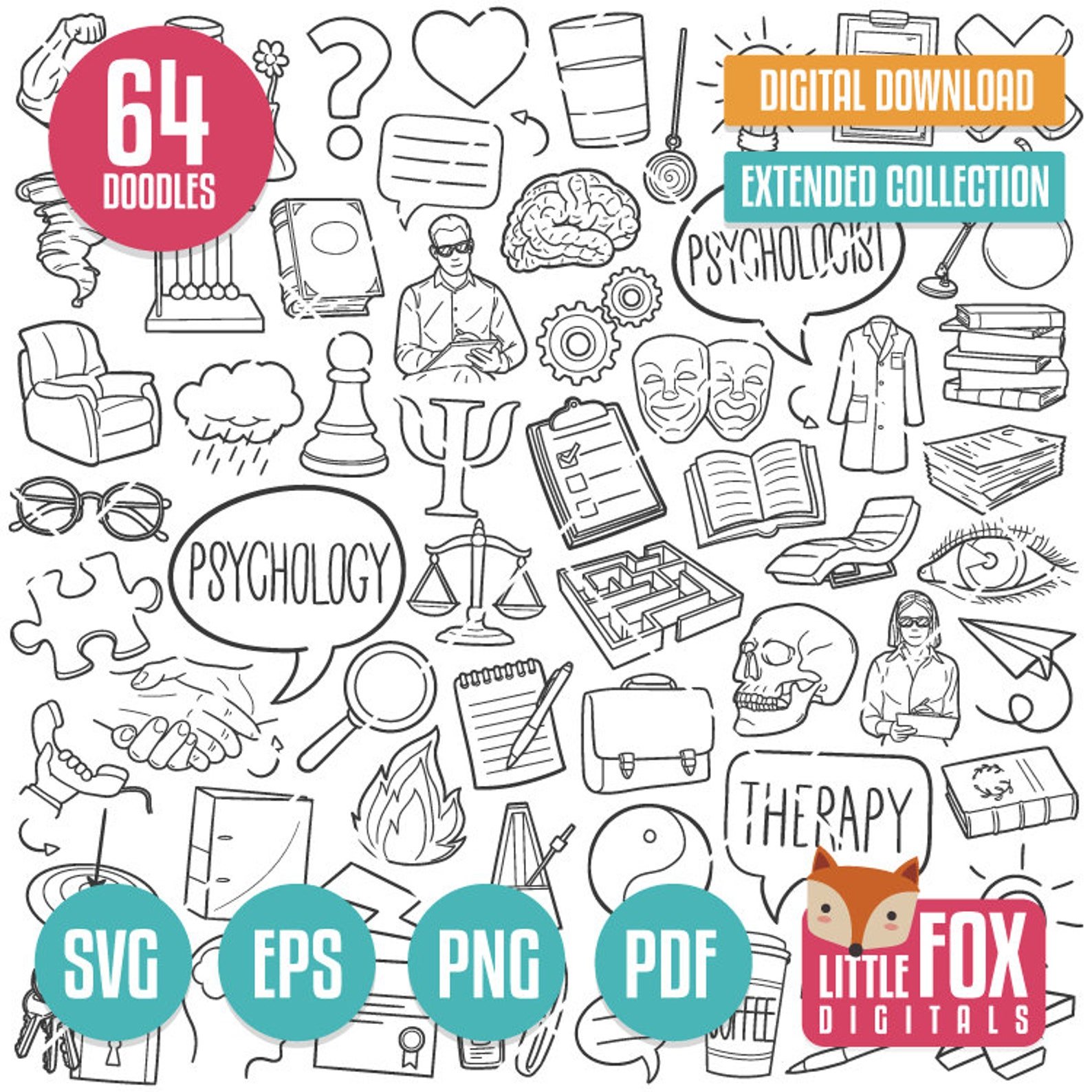 Kit Digital Psicologia Clipart 15