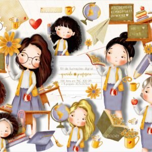 Kit Digital Querida Professora Brancas 8