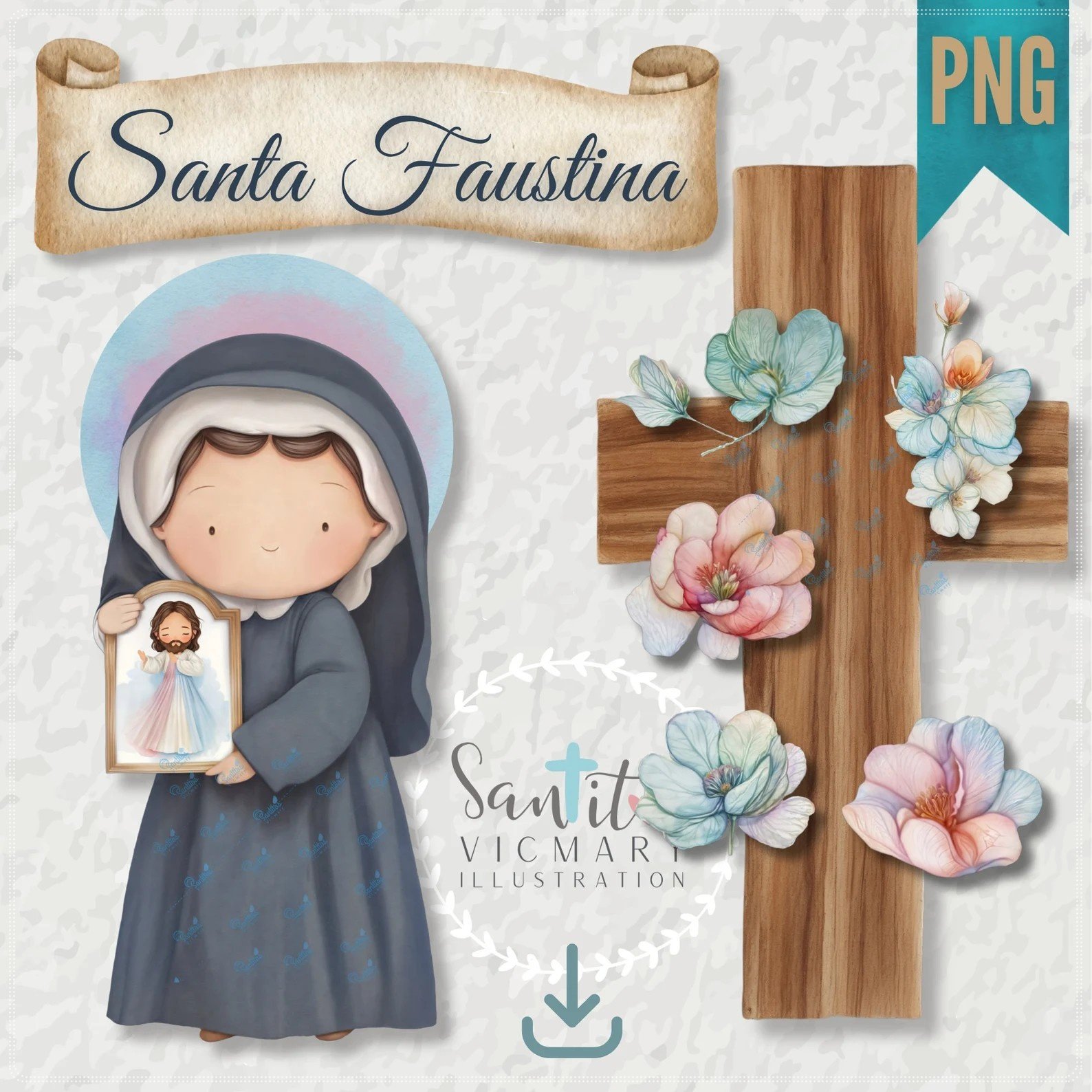 Kit Digital Santa Faustina Kowalska 8