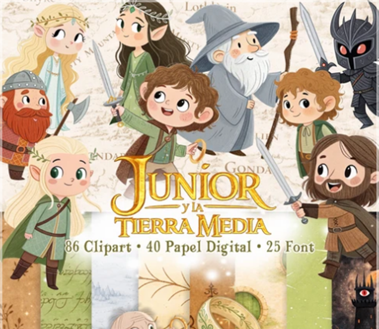 Kit Digital Senhor Dos Anéis 9