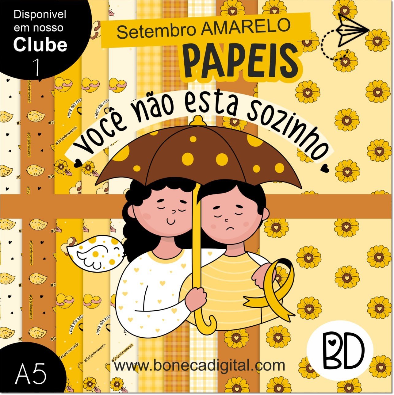 Kit Digital Setembro Amarelo Papeis 7