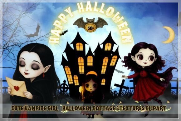 Kit Digital Spooky Halloween Vampire 3