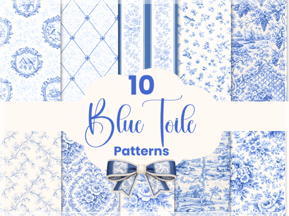 Kit Digital Toile De Jouy Seamless 6