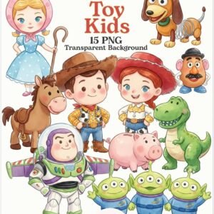 Kit Digital Toy Story Cute Aquarelado