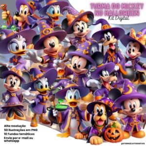 Kit Digital Turma Do Mickey Halloween 2